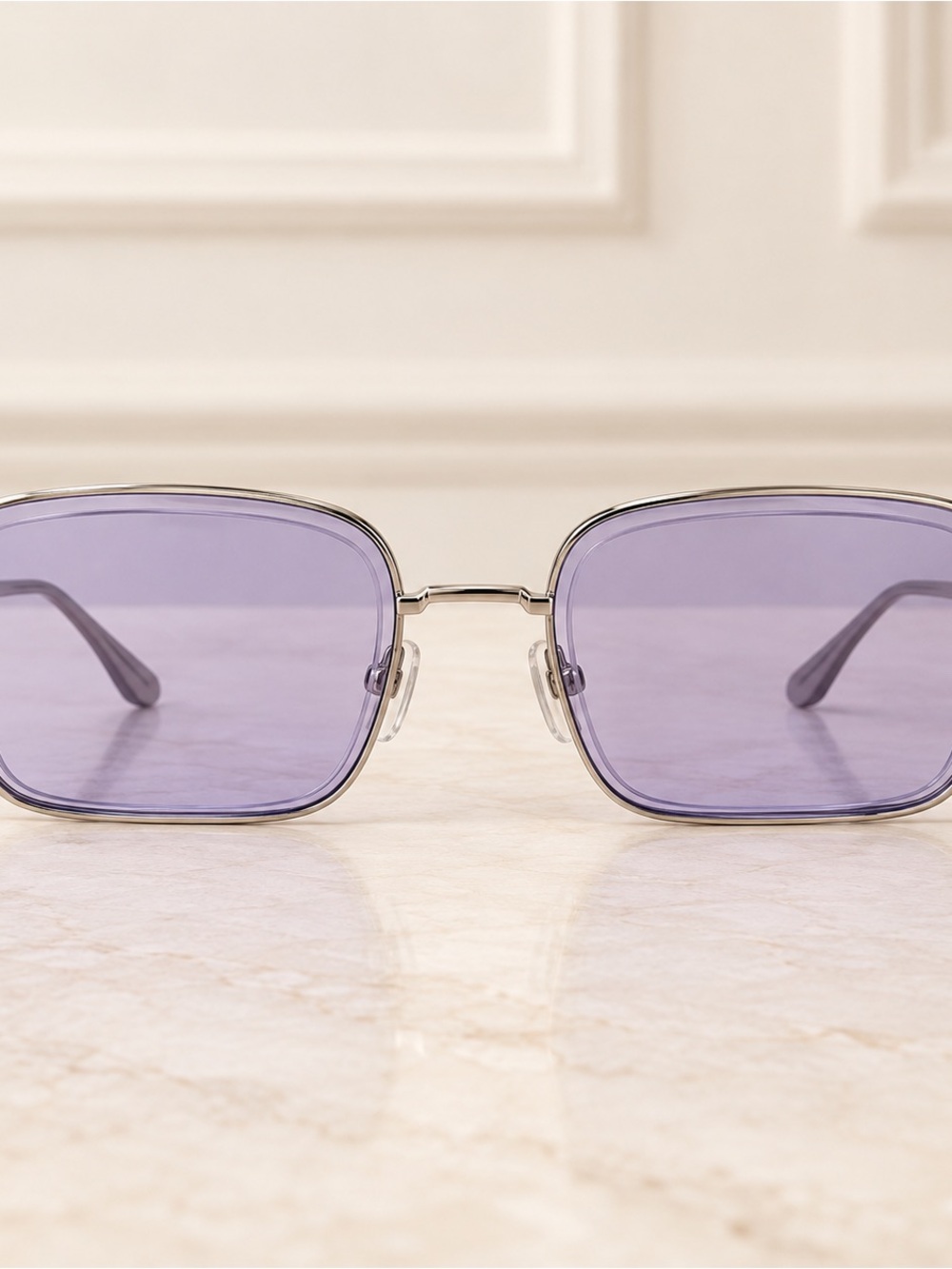 Purple Square-Frame Sunglasses for Women
